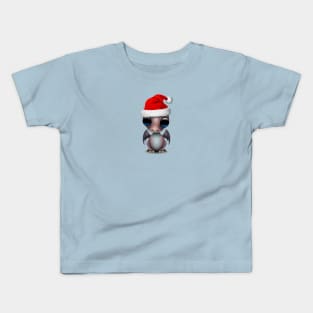 Christmas Dragon Wearing a Santa Hat Kids T-Shirt